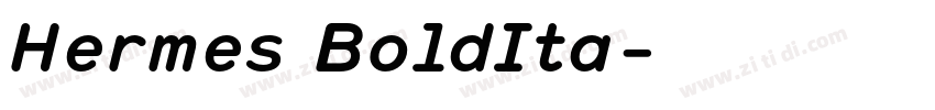 Hermes BoldIta字体转换